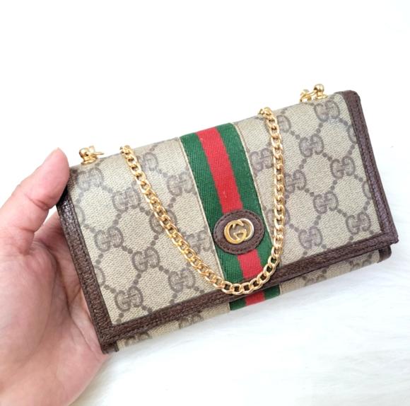 100% Authentic Gucci web sherry line wallet - Picture 1 of 10